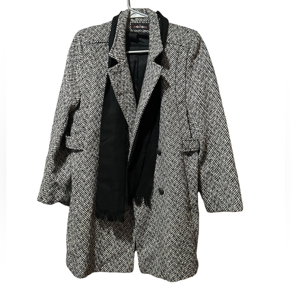 Modiano dress jacket women’s size L/XL vintage with built in scarf